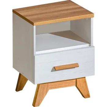 Noční stolek DOLMAR Noční stolek - SVEN SV15, borovice andersen/dub nash
