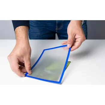 Kancelářský nábytek SOLLAU Magnetická kapsa A5 s modrým rámečkem - SADA 10 ks