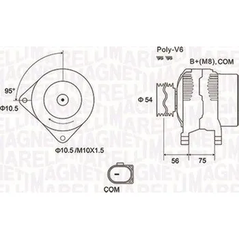 Alternátor generátor MAGNETI MARELLI 063731904010