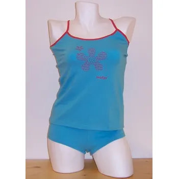 Dámské noční prádlo Pyžamo dámské MUZZY letní modré - L