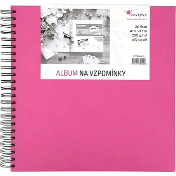 Davona Album kroužkové růžové (250g/m2, 20 listů) 30×30cm