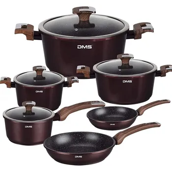 Sada nádobí DMS Germany TSM4010 10 ks Burgundy