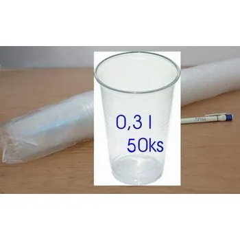 Jednorázové nádobí Kelímek 0,3 l průhledný 78mm 50ks