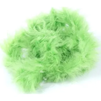 Karnevalový doplněk Boa, labutěnka marabu peří, zelená - délka 2 m, šířka 3 cm