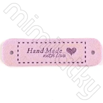 Nášivka handmade srdíčko koženka fialová