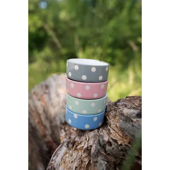 Miska pro psa Mason Cash|Miska pro psy kameninová Polka Dots 8 x 4 cm Barva: Šedá