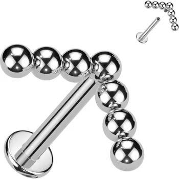 Piercing Šperky4U Piercing do brady - labreta titan 1,2 x 8 mm - TIT1236-1208