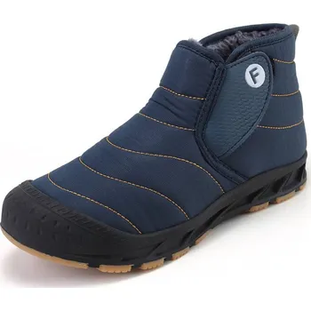 Pánská zimní obuv Pánské sněhové boty prošívané zimní sněhule Barva: Modrá, Velikost: 46