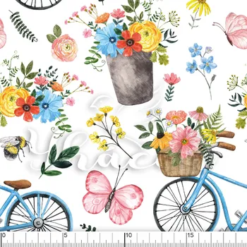 Zakázkový tisk, softshell, kočárkovina... Zahradnice Látky k tisku: Microfirba