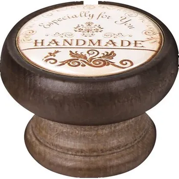 Nábytkové kování Nábytková knopka Handmade Ø 40 mm ořech