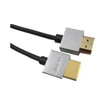 Video kabel PremiumCord Slim HDMI 2.0 High Speed + Ethernet kabel, zlacené konektory, 0,5m