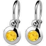 Šperky4U Dětské náušnice stříbrné, žlutý zirkon - CS1030-Y