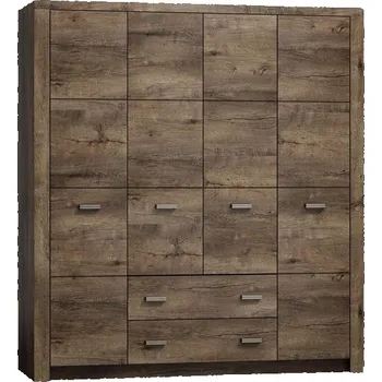 Šatní skříň Skříň 4D Indianapolis I-18 JASAN TMAVÝ 178 cm