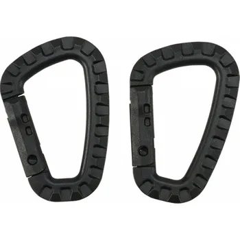 Karabiny taktické Brandit Carabiner 2 ks - černé