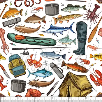 Zakázkový tisk, softshell, kočárkovina... Pro rybáře Látky k tisku: Microfirba