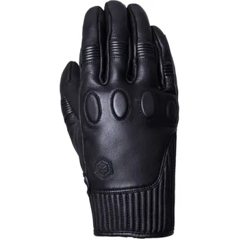 Moto rukavice Krátké kožené motocyklové rukavice Knox Hanbury černé Velikost: L