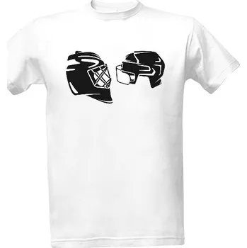Tričko s potiskem Brankářská a hráčská hokejová helma pánské
