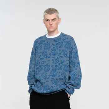 Pánské oblečení SANTA CRUZ mikina - Botanical Knit Crew Multi Colour (MULTI COLOUR)