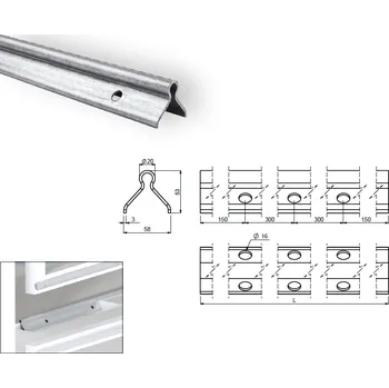 Pohon brány CAIS VECTOR 3 profil pro pojezdovou bránu do betonu