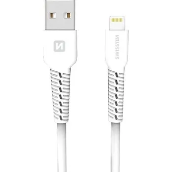 Kabel Swissten datový kabel lightning 1m bílý