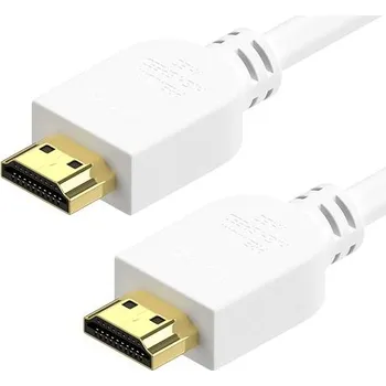 Datový kabel AlzaPower Core Premium HDMI 2.0 High Speed 4K 5m bílý