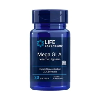 Zdraví Life Extension Mega GLA Sesame Lignans Doplněk stravy s obsahem Omega-6 30 ks, gelové tablety