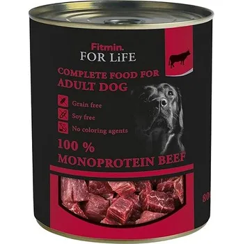 Krmivo pro psa Fitmin For Life Hovězí konzerva pro psy 800 g