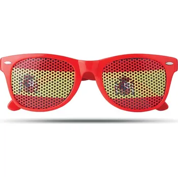 Plážová taška Sluneční brýle s vlajkami Flag fun, červená