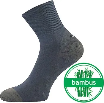 Pánské ponožky VOXX Ponožky sportovní bambusové BENGAM s masážním chodidlem TMAVĚ ŠEDÉ 35-38 119069
