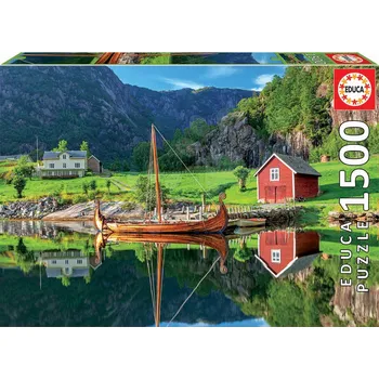 Puzzle Viking ship Educa 1500 dílků a Fix lepidlo od 11 let