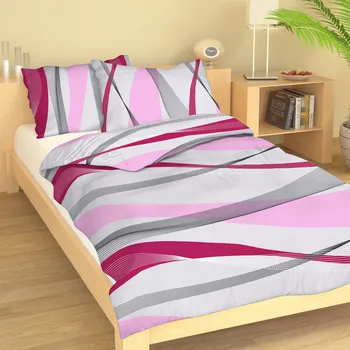 Povlečení Krepové povlečení Fantazie růžová Uzávěr: knoflíky
