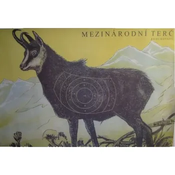 Terč na sportovní střelbu Terč mezinárodní redukovaný - kamzík