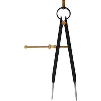 Úhloměr KINEX BLACK COAT rýsovací kružidlo s pružinou 2070-02-200 ČSN 255170; 10-300/200mm