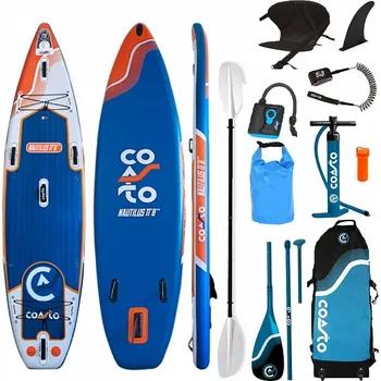 Paddleboard Coasto Nautilus super sada 11'8" modrý/oranžový