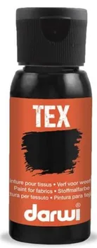 Speciální výtvarná barva darwi TEX barva na textil 50 ml černá