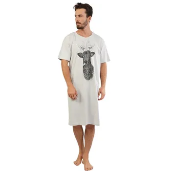 Pánská noční košile Cool Comics Jelen světle šedá 4XL