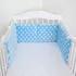 Příslušenství pro dětskou postel a kolébku ESITO Magna luxusní mantinel do postýlky 28 x 180 cm puntík modrý 