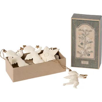 Vánoce Maileg Vánoční ozdoby v krabičce Holly Night Maileg Metal Ornament Set