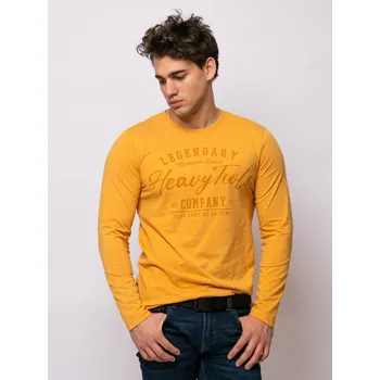 Pánské tričko Heavy Tools pánské triko Cisco s potiskem hořčicové Velikost: M