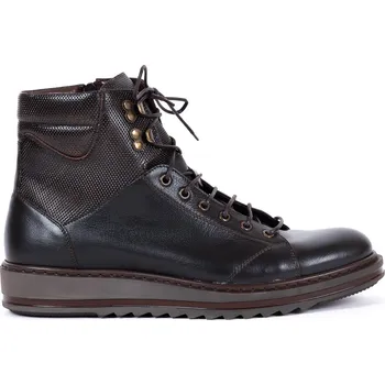 Pánská zimní obuv Conhpol Pánské hnědé kotníčkové boty ležérního stylu Velikost: 44