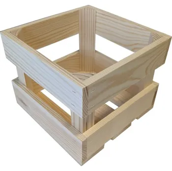 Úložný box Dřevěná bedýnka na ovoce, 20 x 20 x 16 cm