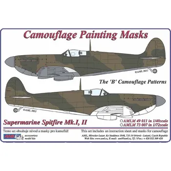 Plastikový model AML 1/72 Mask Supermar.Spitfire Mk.I,II Camouflage 'B'