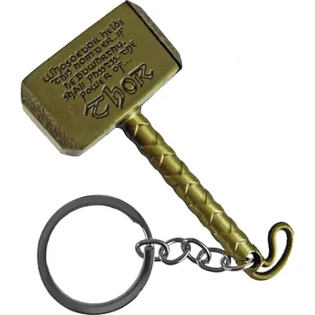 Klíč CHZ Klíčenka "MJOLNIR - GOLD", přívěšek na klíče! CELOKOV! Thor/Avengers