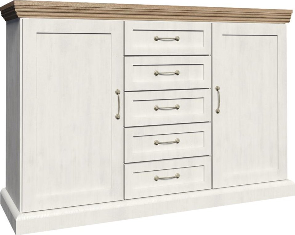 ROYAL r | komoda K2D | 127 cm | borovice nordická/dub dziki