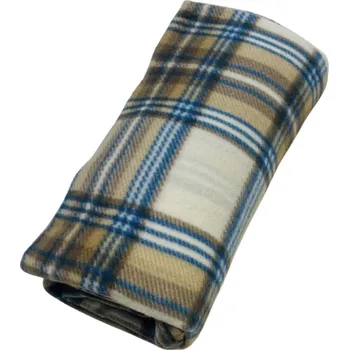 deka Deka Fleece hnědá karo 150x200cm TiaHome