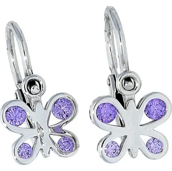 Náušnice Goldstore Dětské náušnice bílé zlato motýlci Váha: 1.02 g