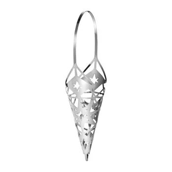 Vánoční dekorace Vánoční ozdoba Candy Cornet Silver 15,6 cm