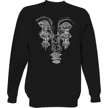 Pánská mikina Mikina bez kapuce Unisex s potiskem Triple eyed pánské