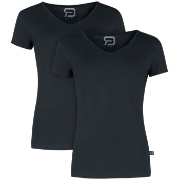 Tričko z RED by EMP - Balení 2 ks triček s Véčkovým výstřihem - Ženy - černá