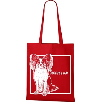 Plátěná taška Papillon, Barva Červená, Velikost 40×45 cm, Canvas Nákupní taška Bezvatriko.cz 1180